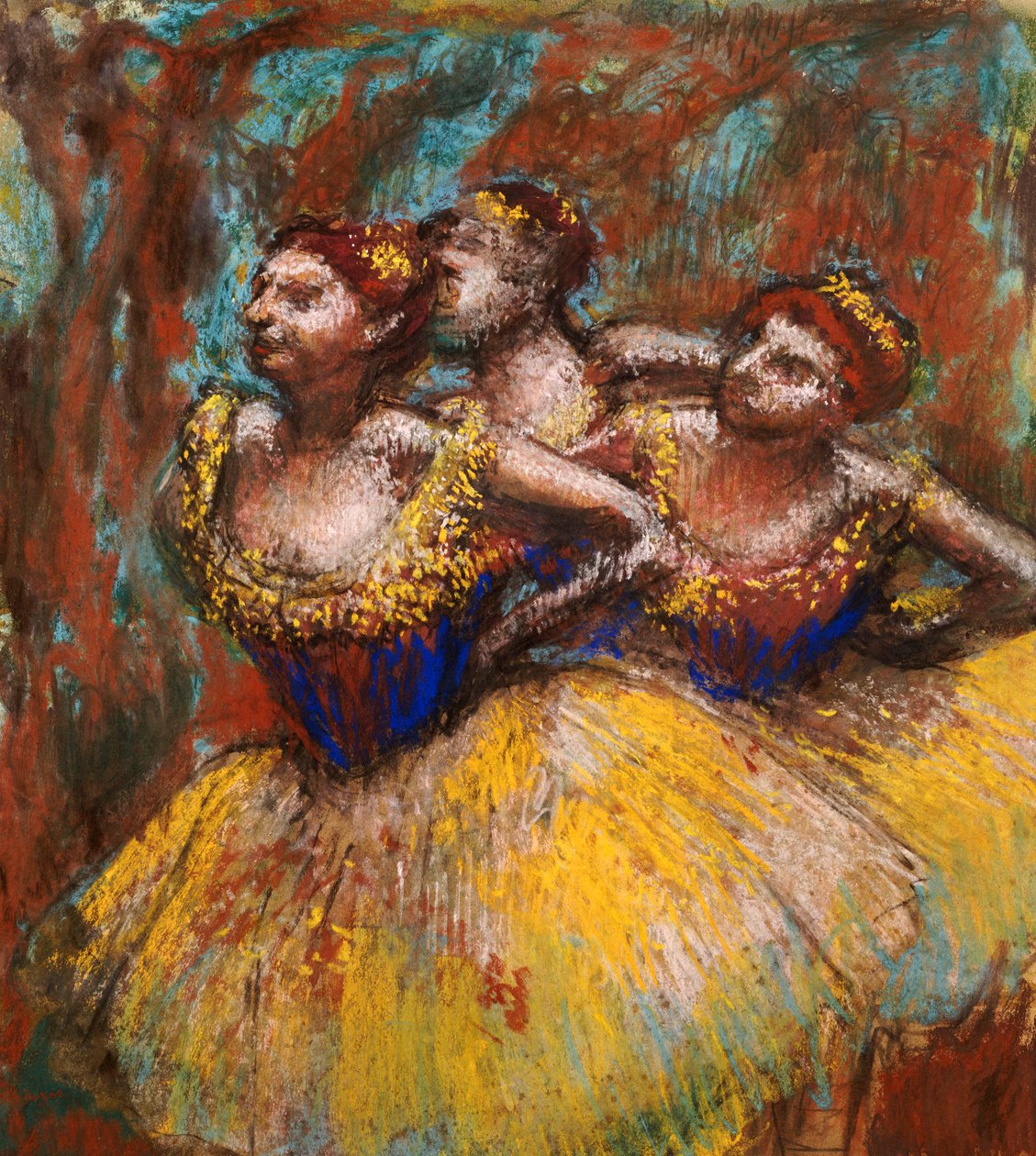Tre dansere av Edgar Degas