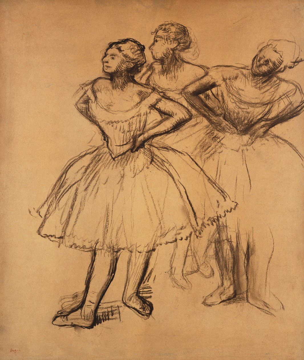 Tre dansere; tre dansere, av Edgar Degas