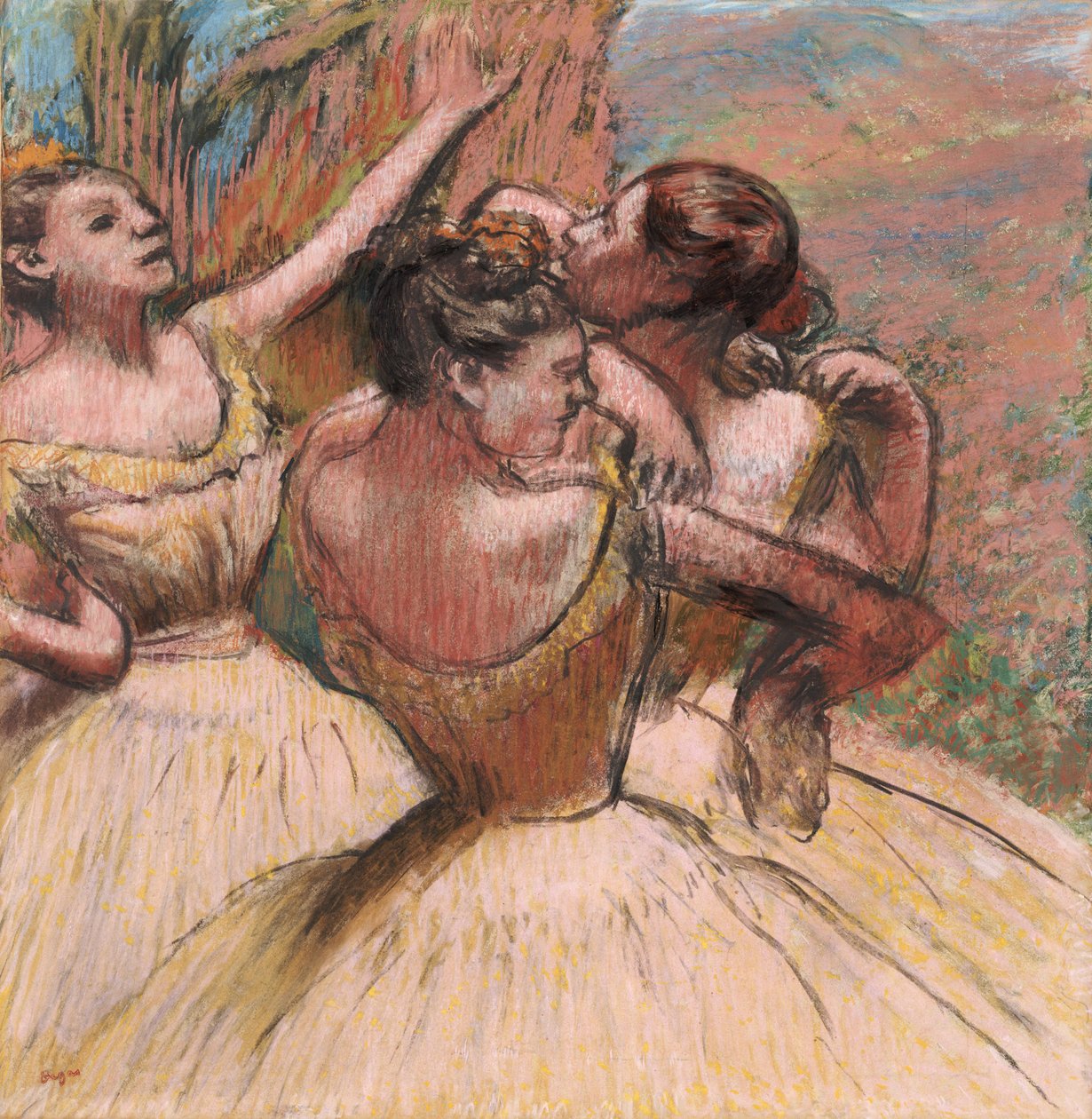 Tre dansere, ca. 1899 av Edgar Degas