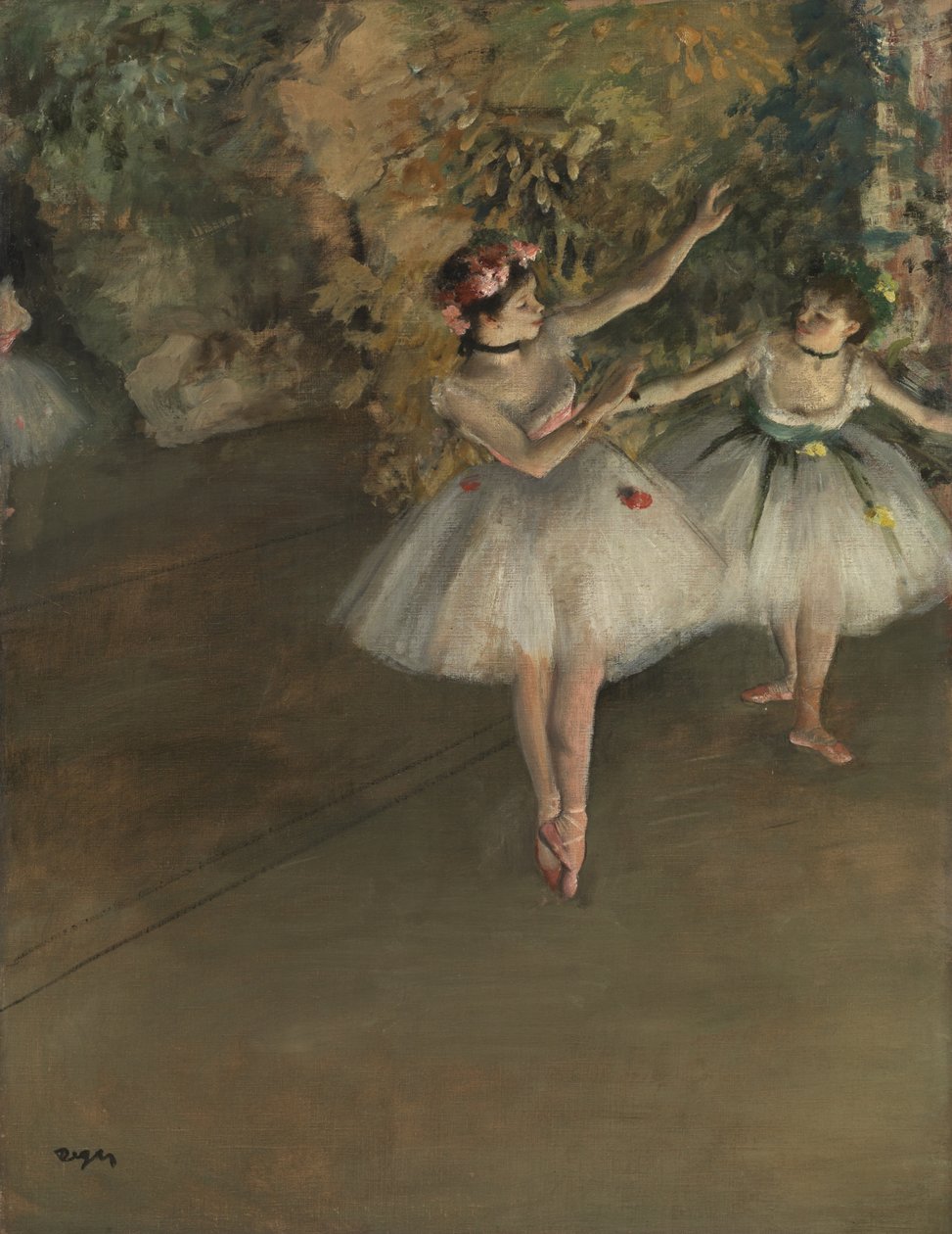 To dansere på en scene, ca. 1874 av Edgar Degas