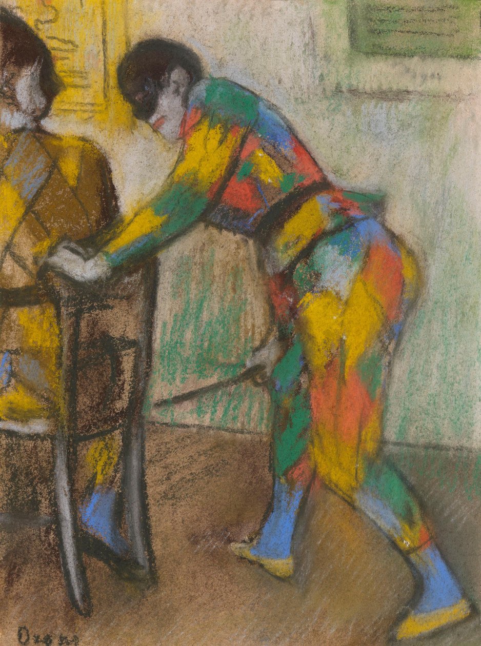 To harlekiner av Edgar Degas