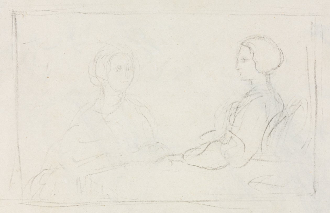 To sittende kvinner (verso) av Edgar Degas