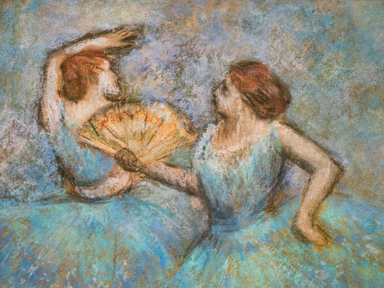 To dansere (detalj). Omkring 1905. Pastell på papp. av Edgar Degas