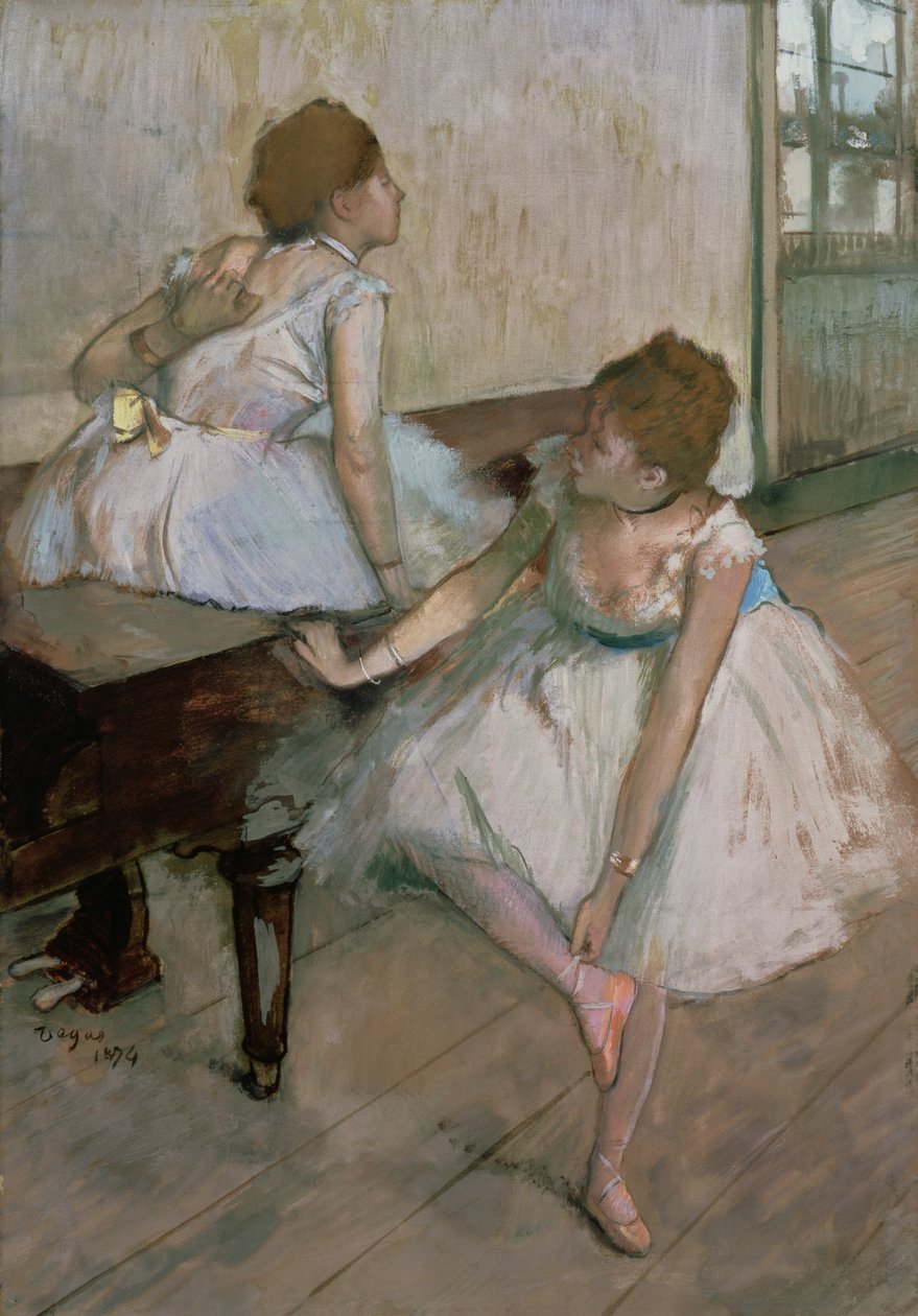 To dansere hviler, 1874 av Edgar Degas