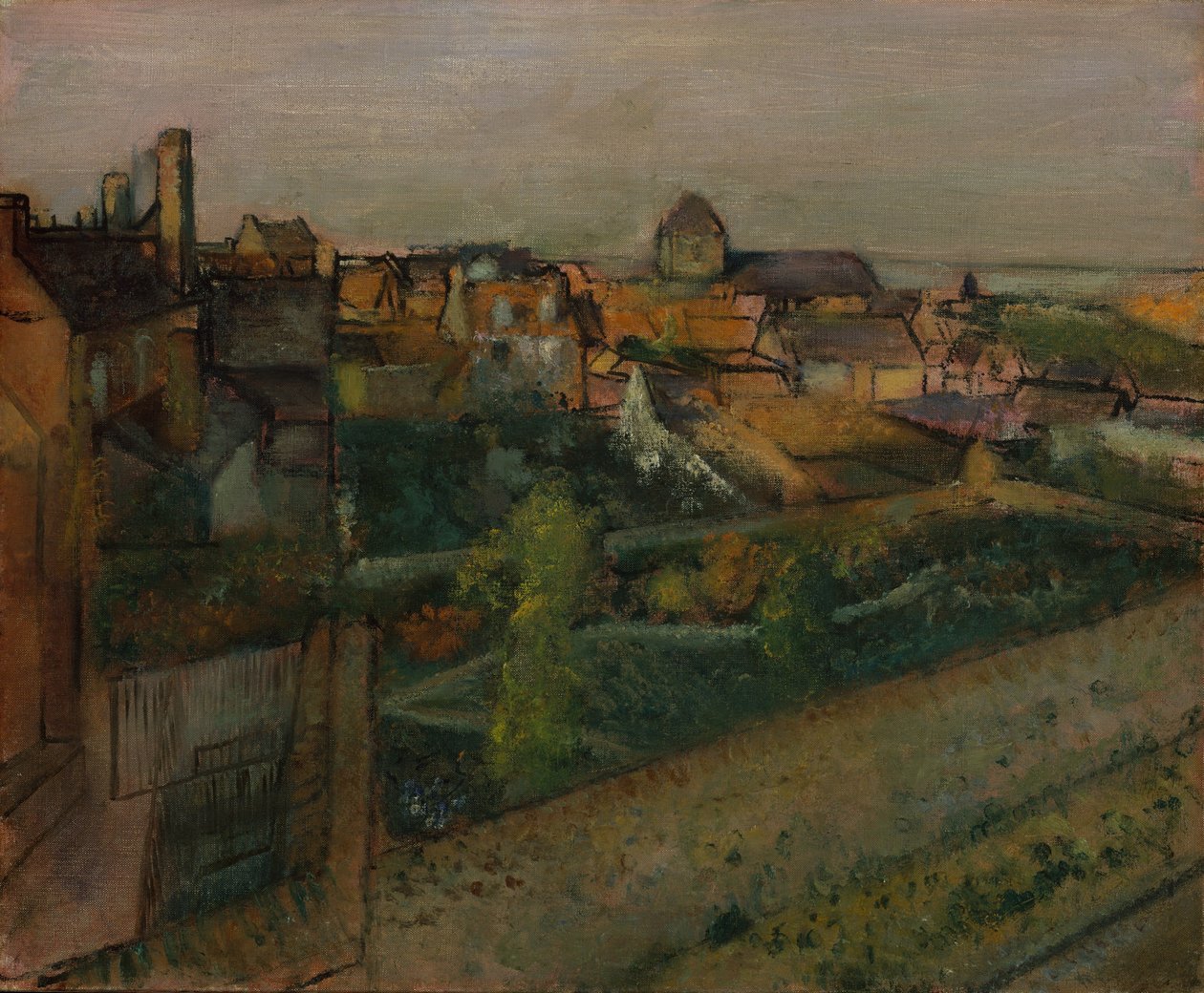 Utsikt over Saint-Valéry-sur-Somme, 1896-98. av Edgar Degas