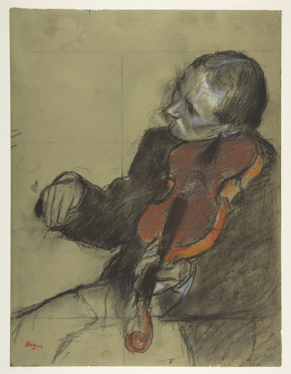 Fiolinist, studie til «Dansetimen» av Edgar Degas