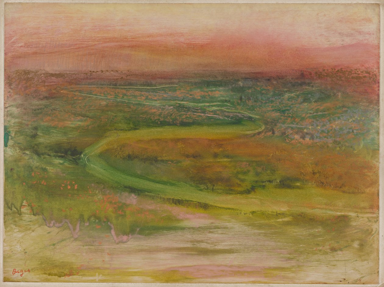 Slynget elv av Edgar Degas