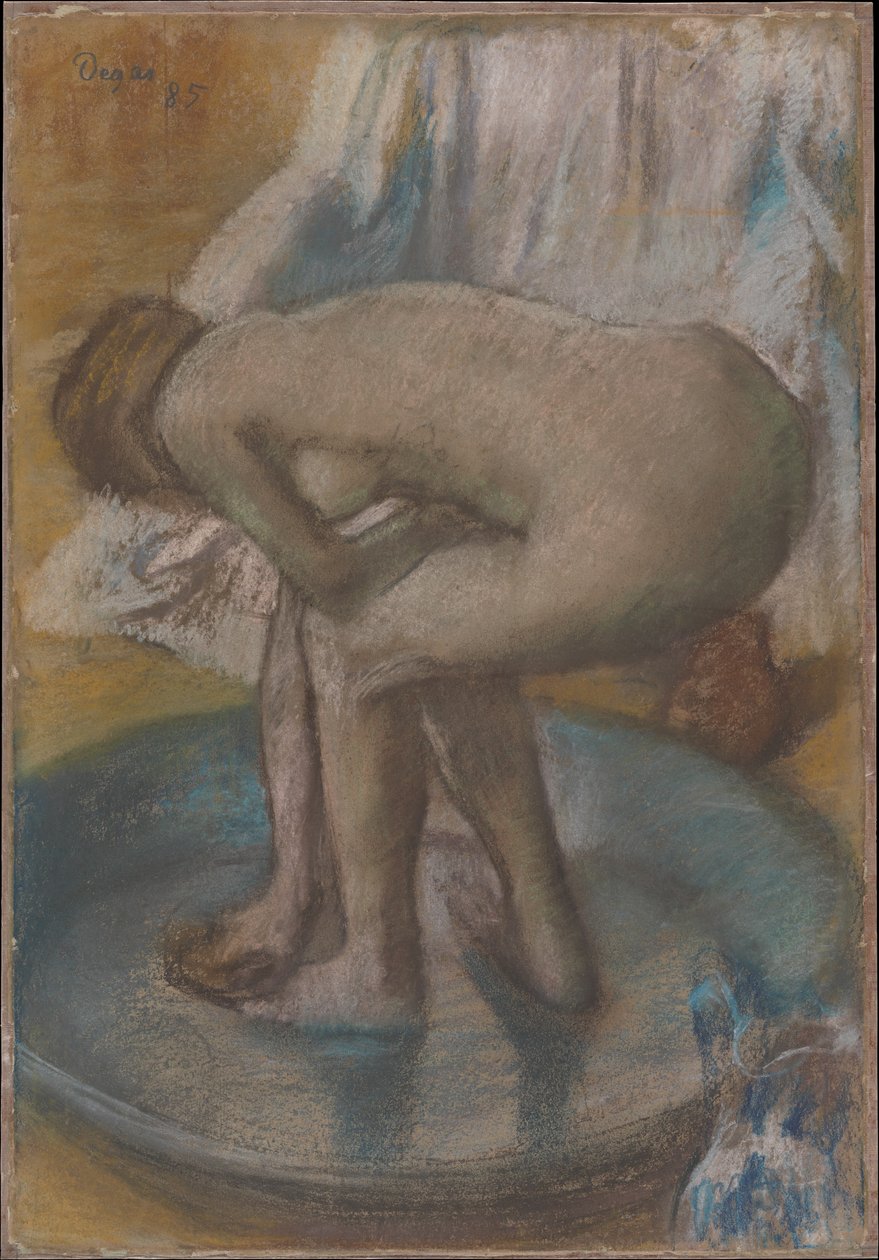 Badende kvinne i et grunt kar av Edgar Degas