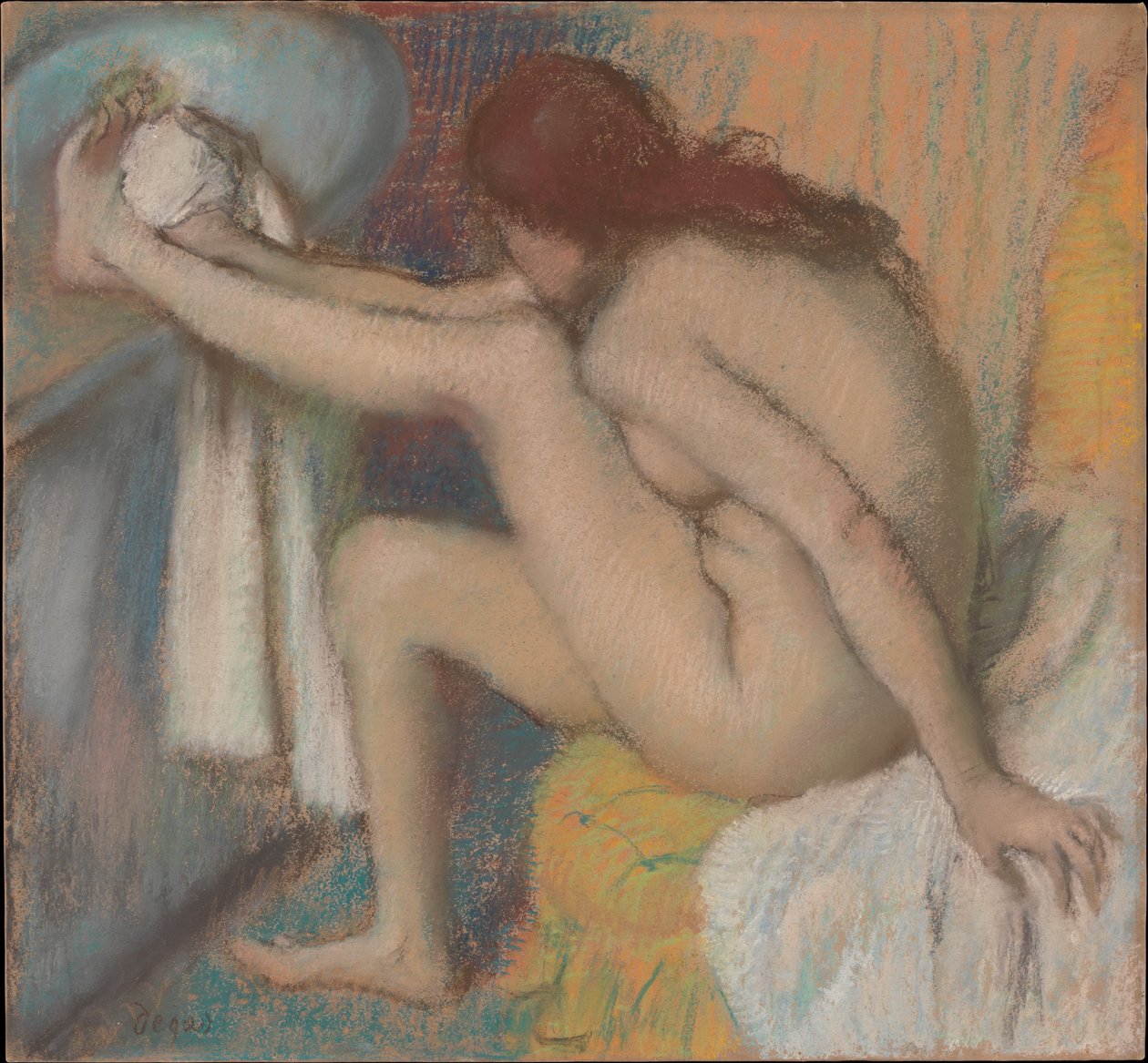 Kvinne som tørker foten sin av Edgar Degas