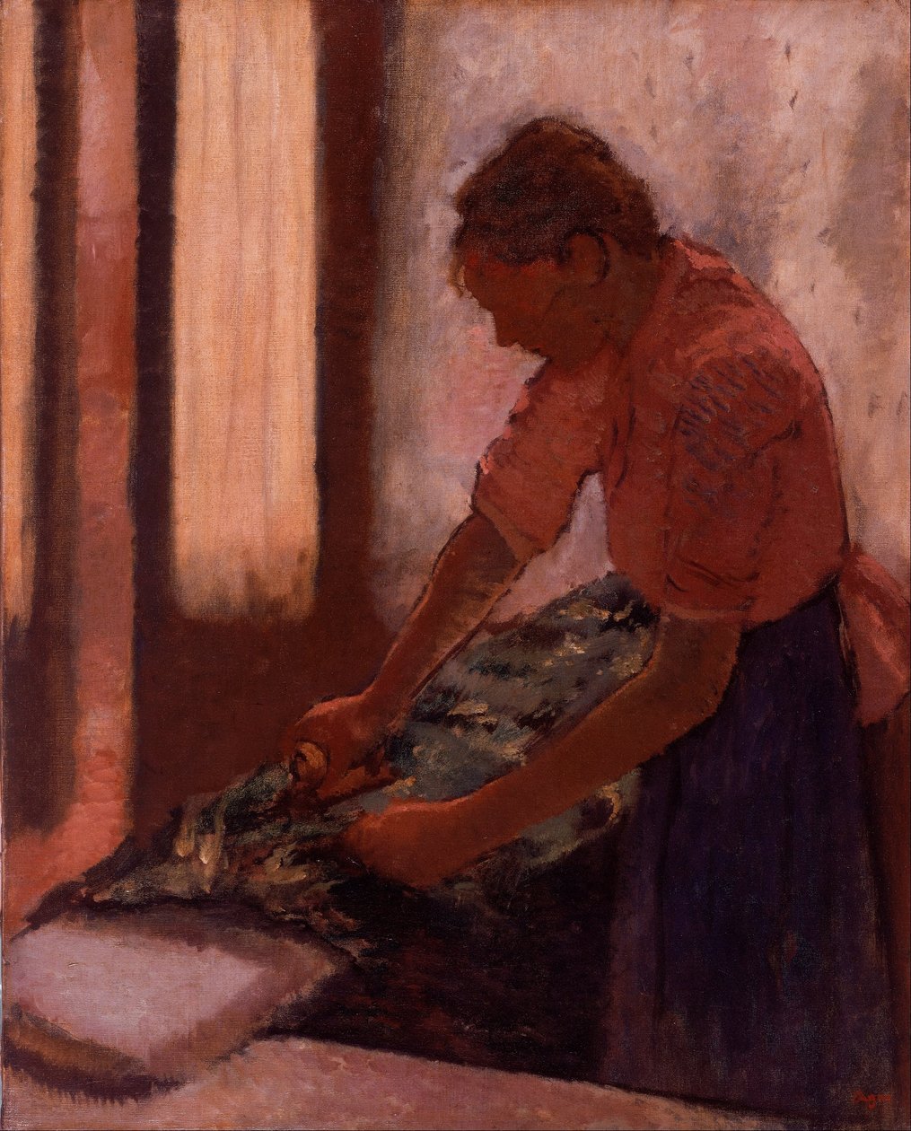 Kvinne som stryker av Edgar Degas