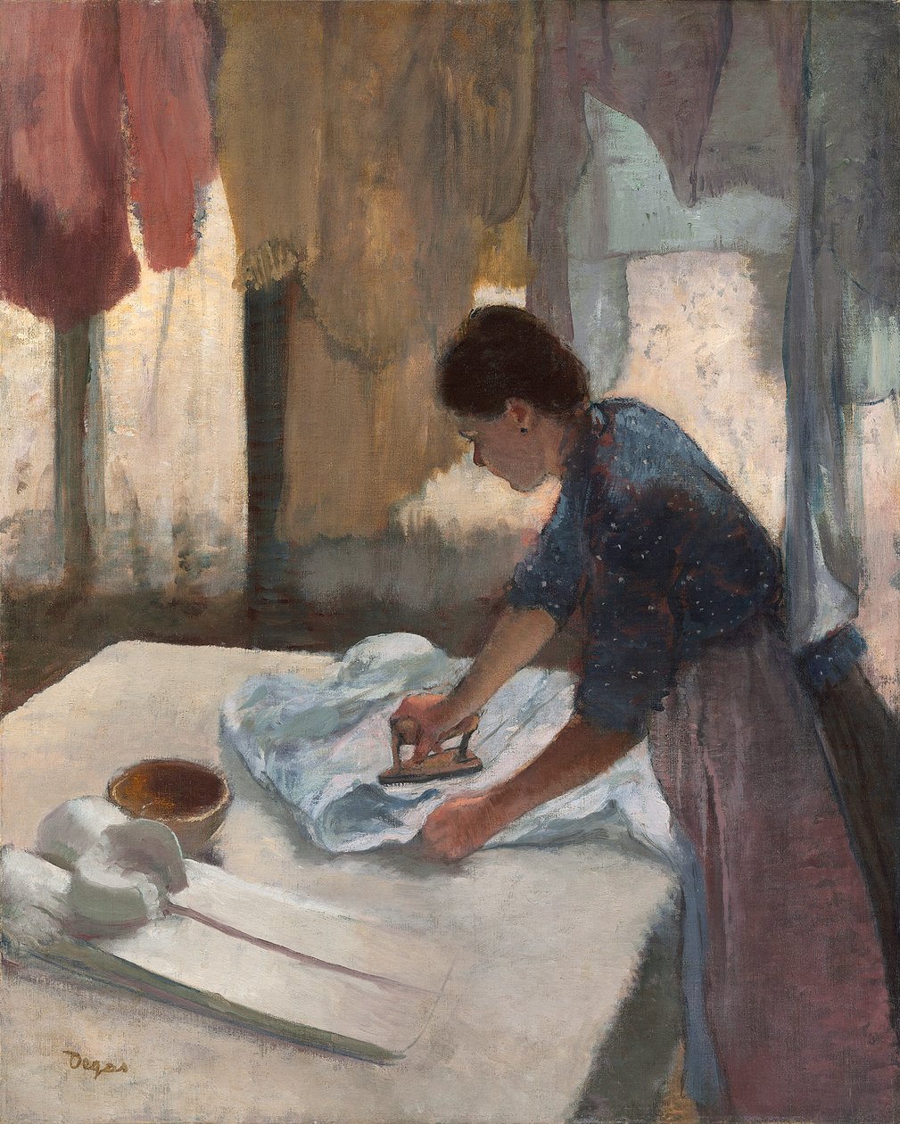Woman Ironing, ca. 1876-87 (olje på lerret) av Edgar Degas