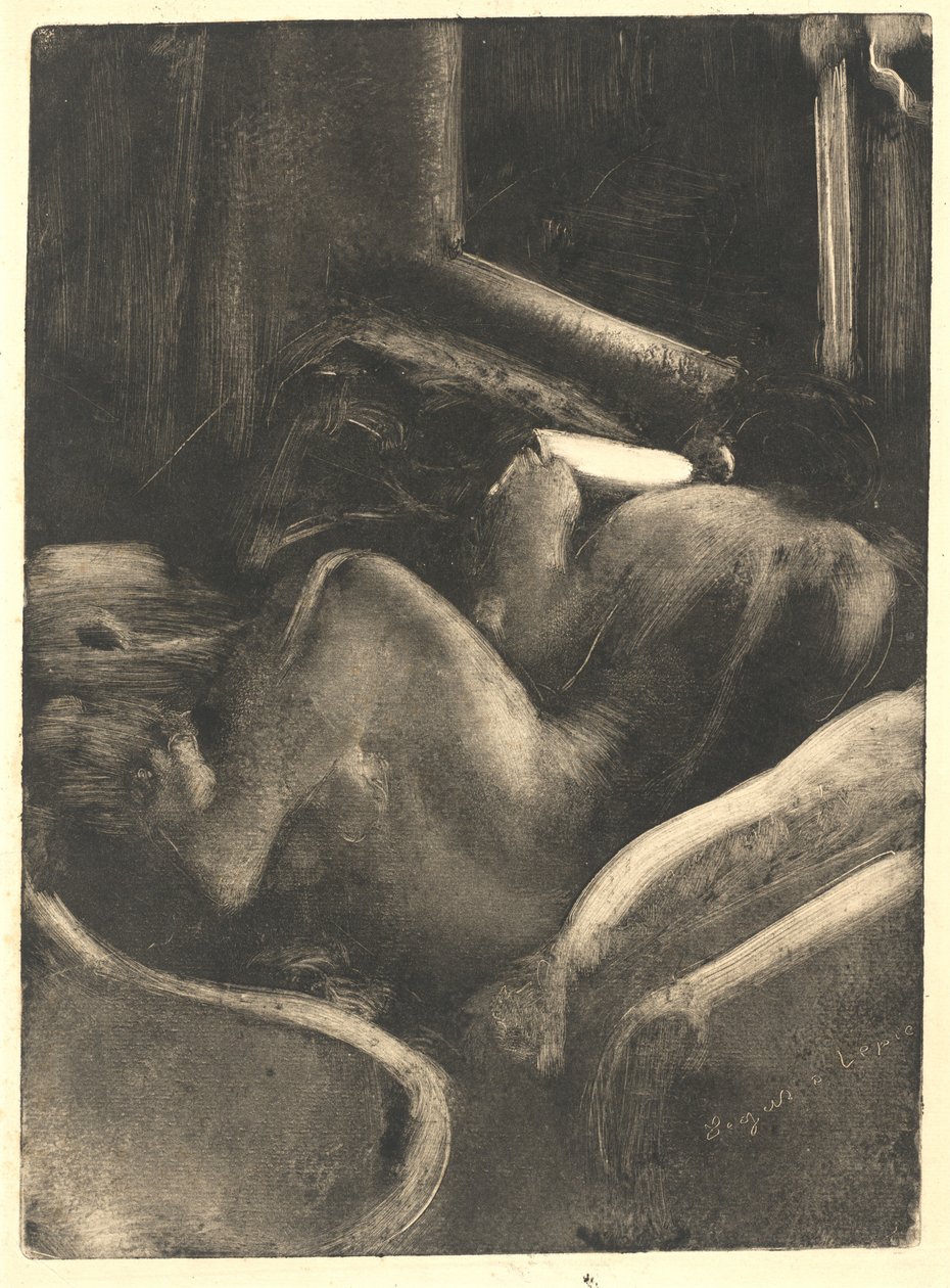 Kvinne leser (Liseuse) av Edgar Degas