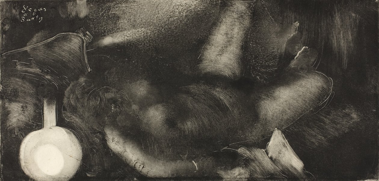 Kvinne liggende på sengen sin, ca. 1885 av Edgar Degas