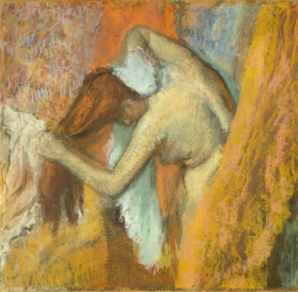 Kvinne på toalettet sitt av Edgar Degas