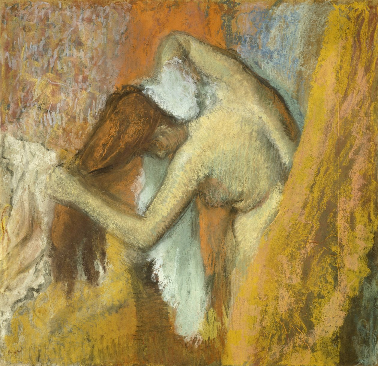 Kvinne på toalettet hennes av Edgar Degas