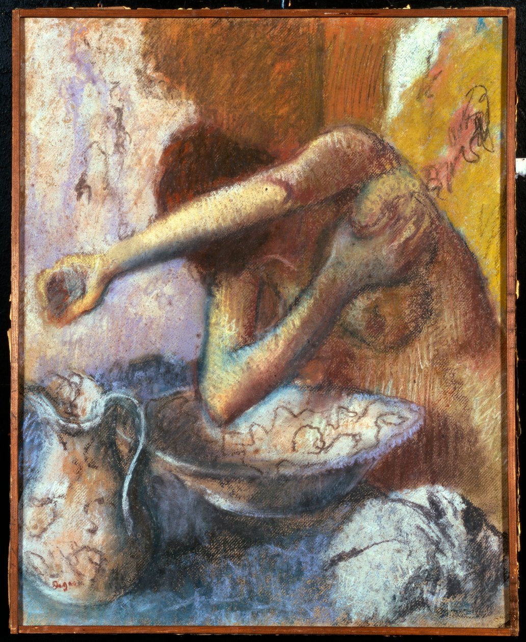 Kvinne på toalettet hennes, ca. 1887 av Edgar Degas