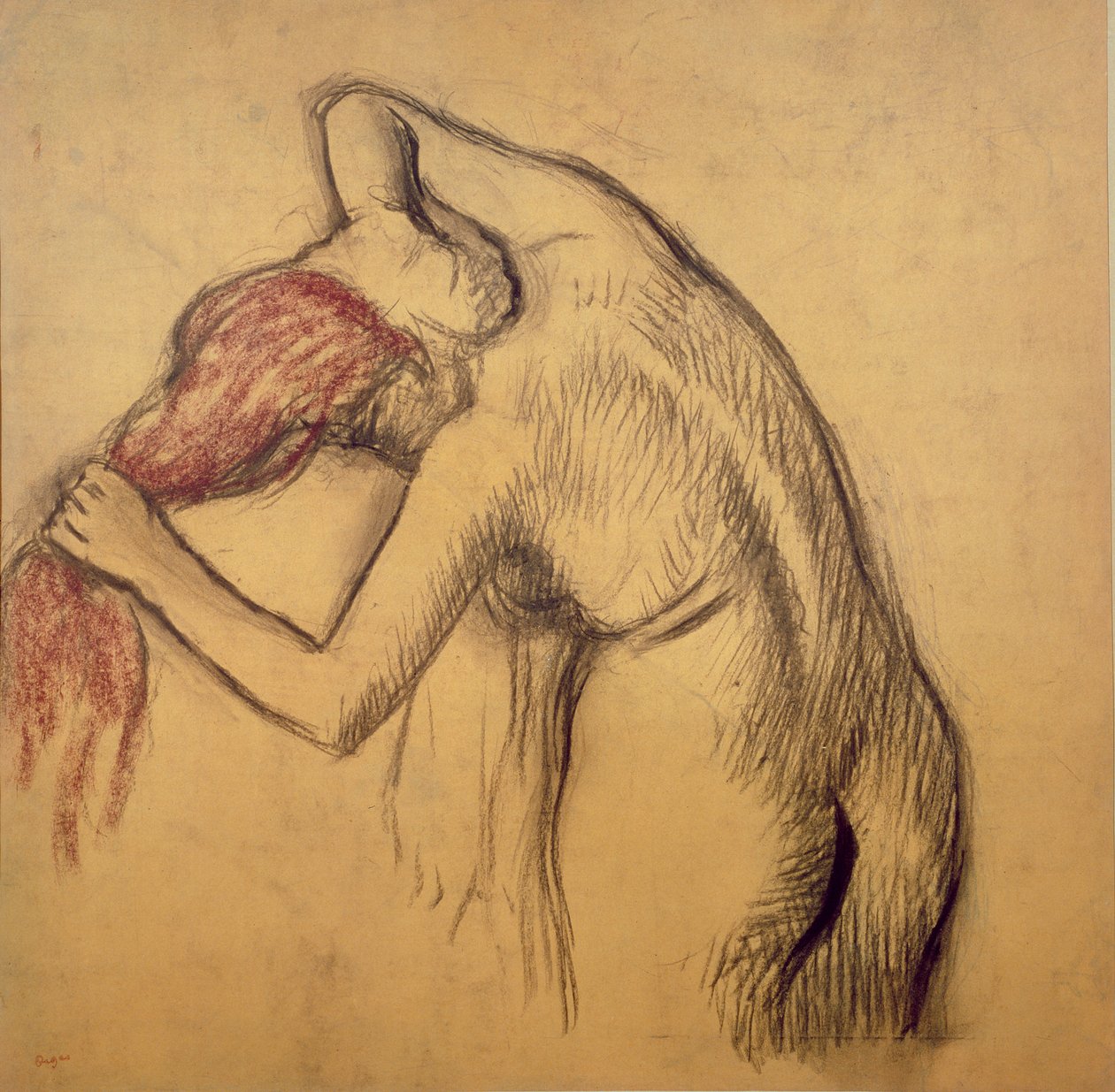 Kvinne som tørker seg av Edgar Degas