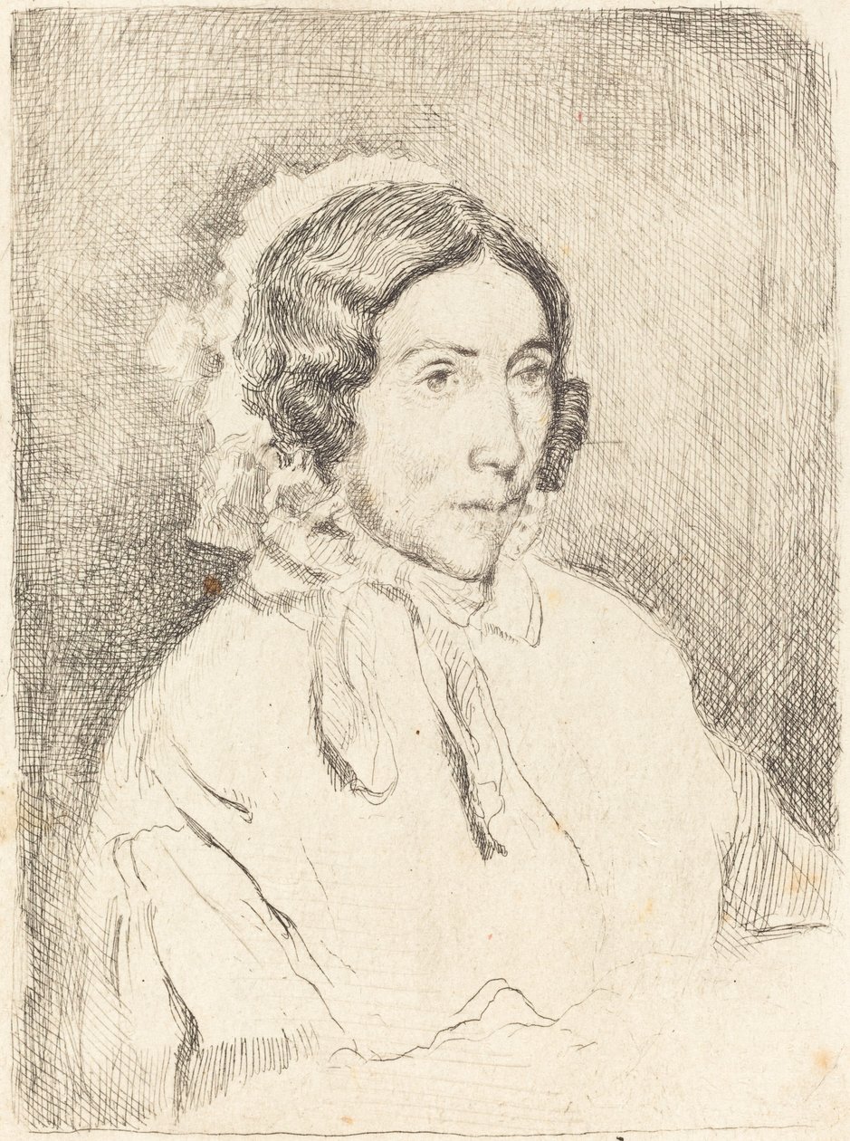 Kvinne i en rynket cap Dame agée, 18591860. av Edgar Degas