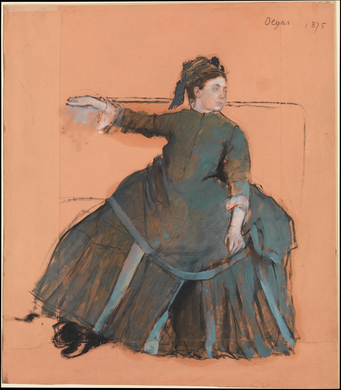 Frau auf einem Sofa av Edgar Degas