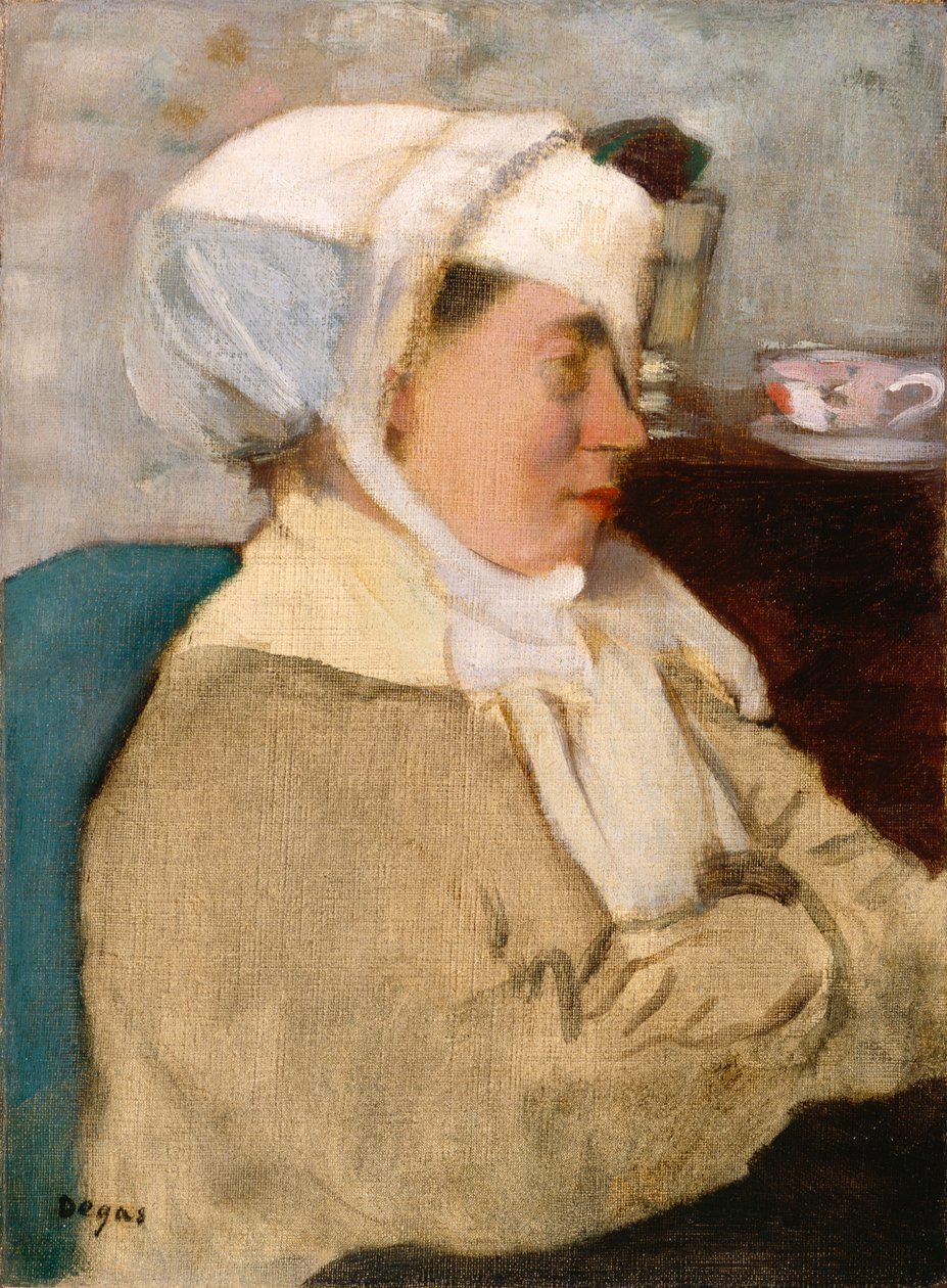 Kvinne med bandasje, ca. 1872 av Edgar Degas