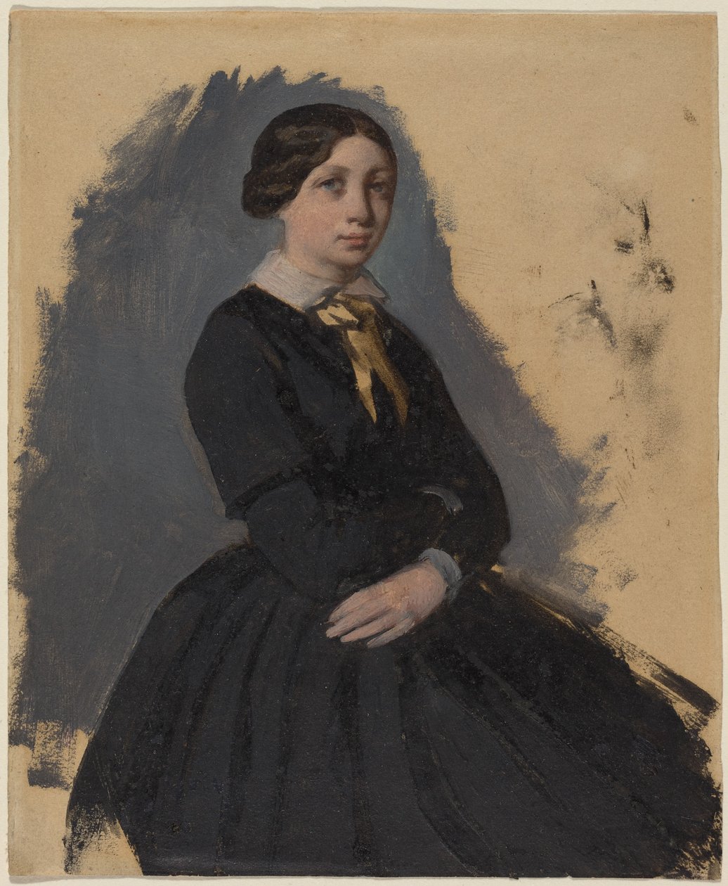 Ung kvinne i svart av Edgar Degas