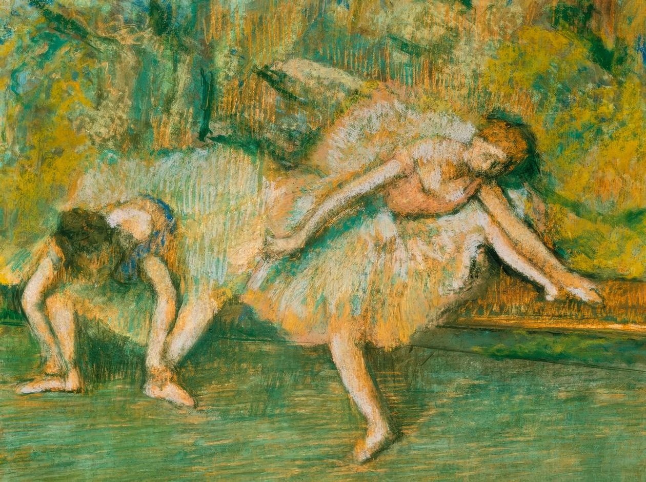 To dansere på en benk av Edgar Degas