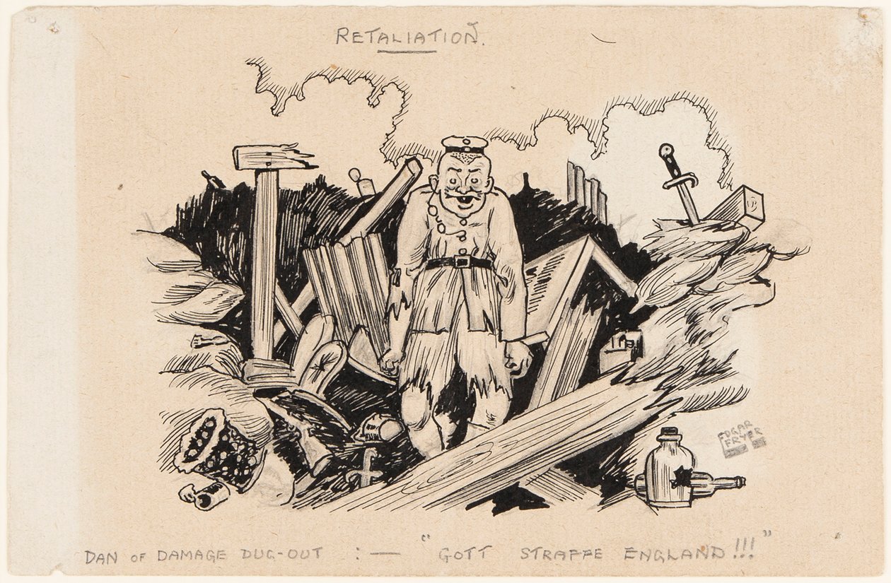 Retaliation, Dan of Damage Dug-Out: God Punish England!!!, 1917 av Edgar Fryer