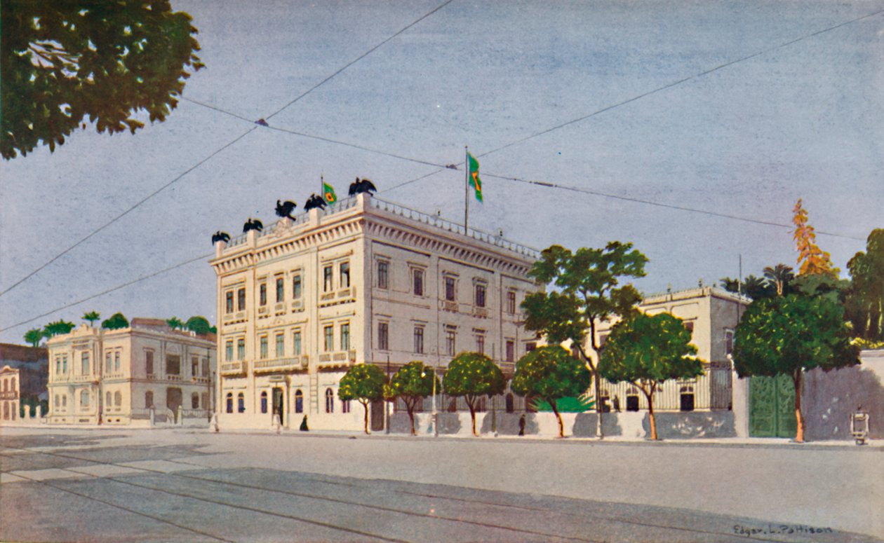 Cattete Palace - Den offisielle residensen til presidenten i Brasil, 1914 av Edgar L. Pattison