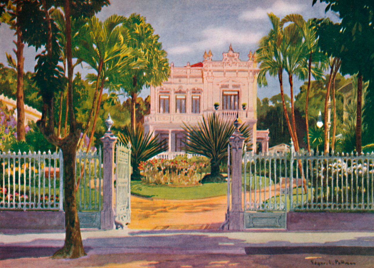 'Residensen til grev Paul de Frontin, Petropolis', 1914 av Edgar L Pattison
