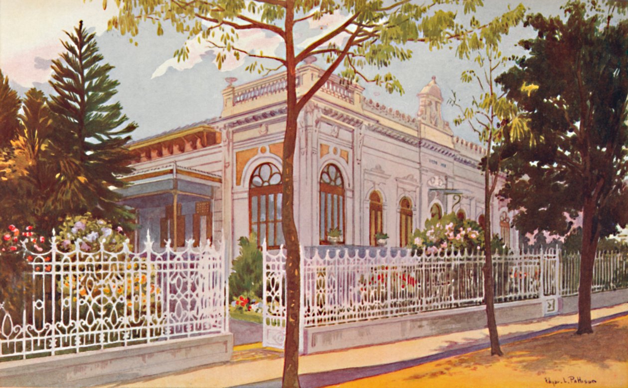 Vilino Nair, residens til admiral baron de Teffé von Hoonholtz, Petropolis, av Edgar L. Pattison