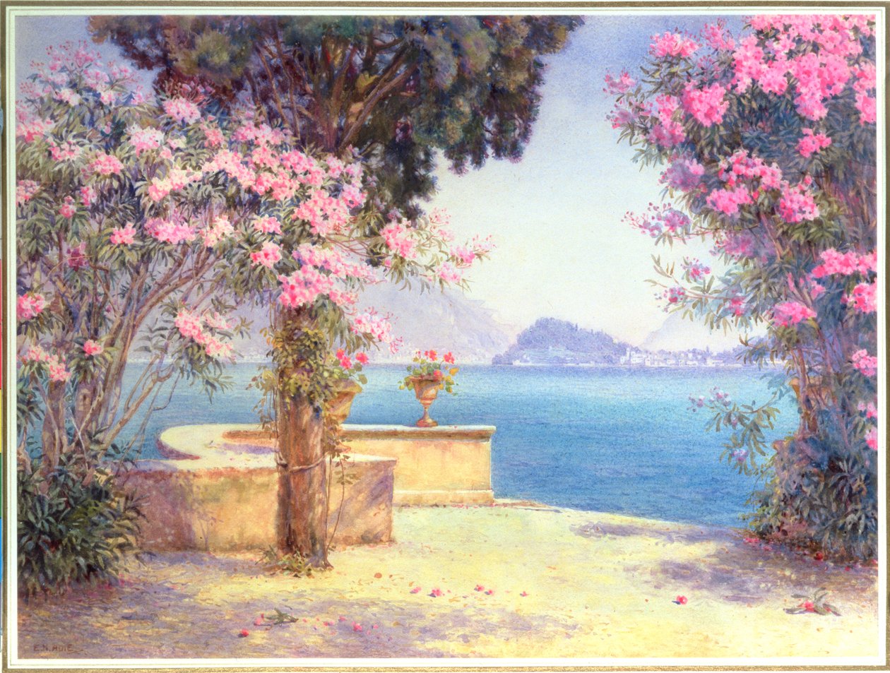 Bellagio, fra hagen til Grand Hotel, Menaggio av Edith Helena Adie