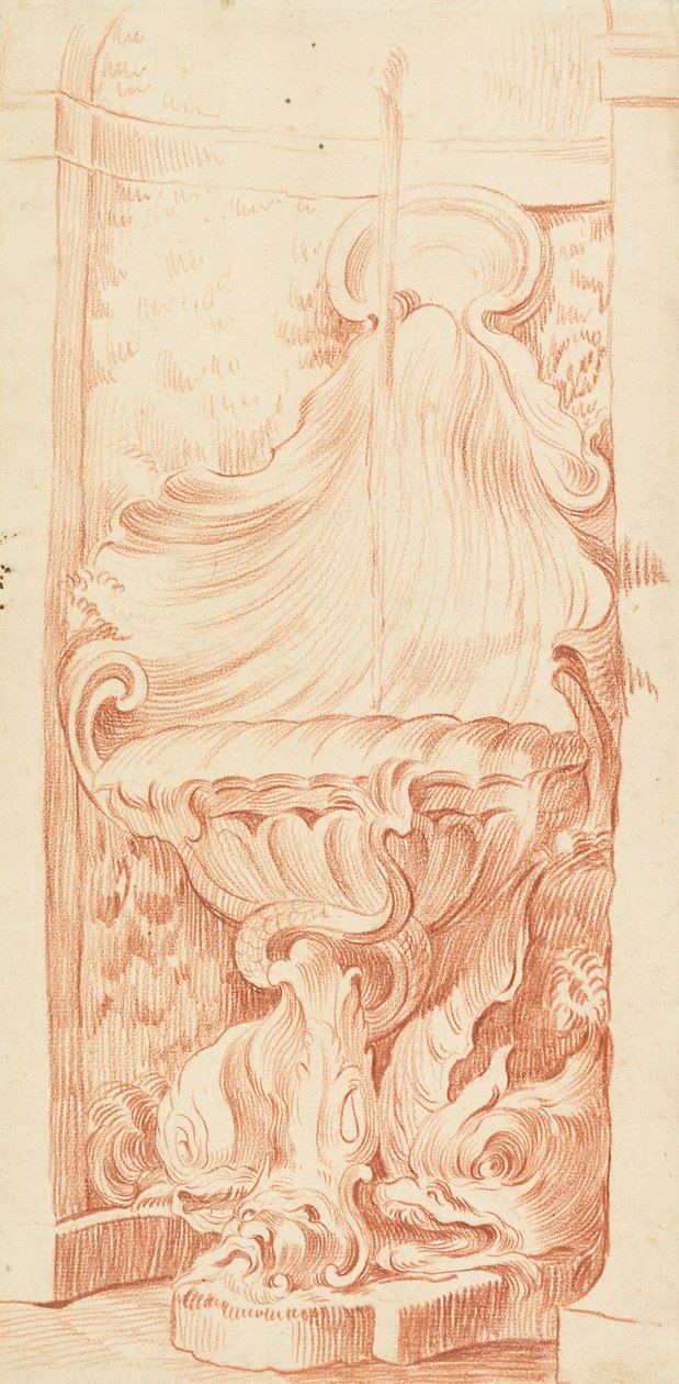 Design for fontenen i nisje av Edmé Bouchardon