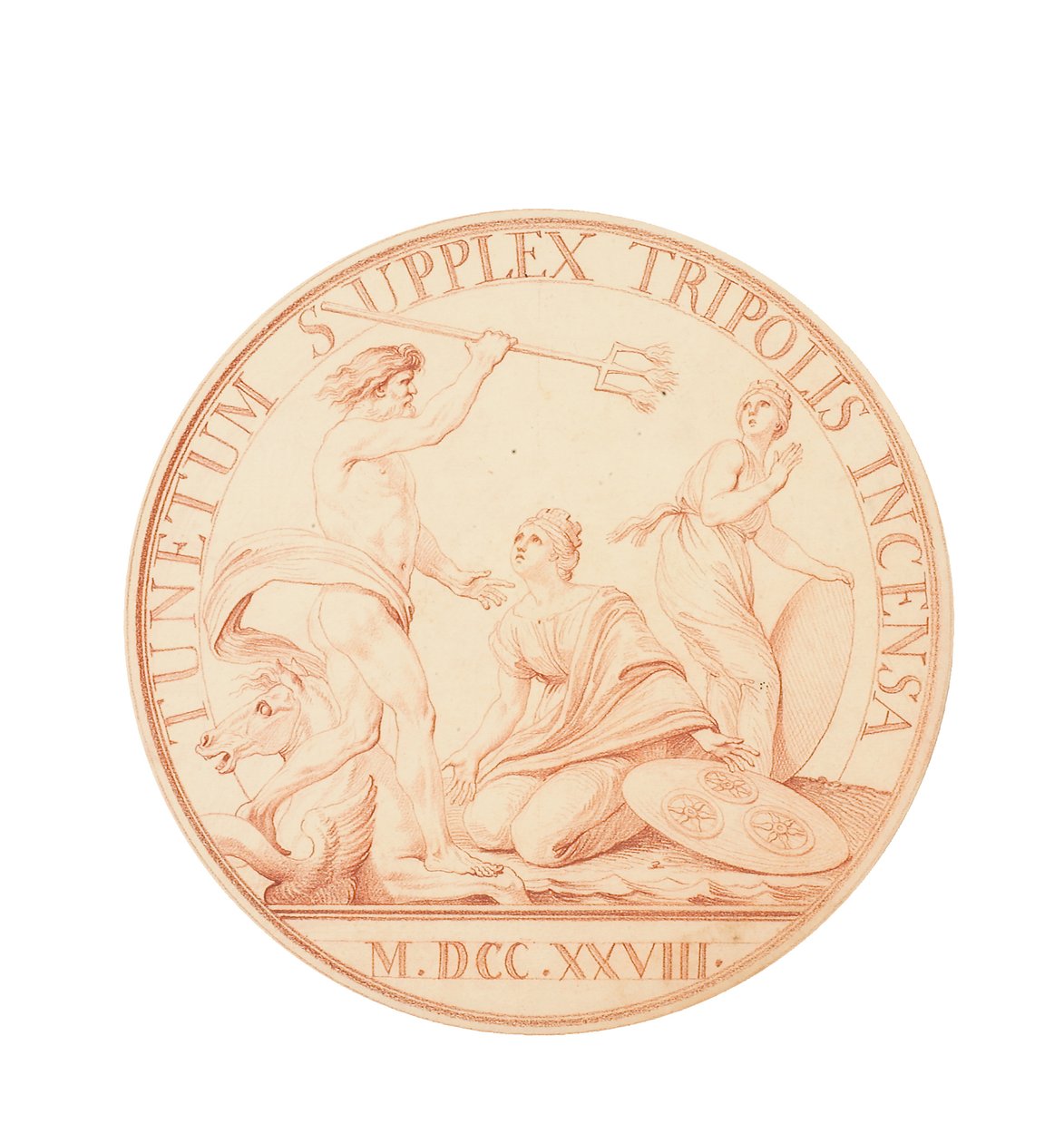 Bombardement av Tripoli og underkastelse fra denne regentens og Algiers side, 1728 av Edmé Bouchardon