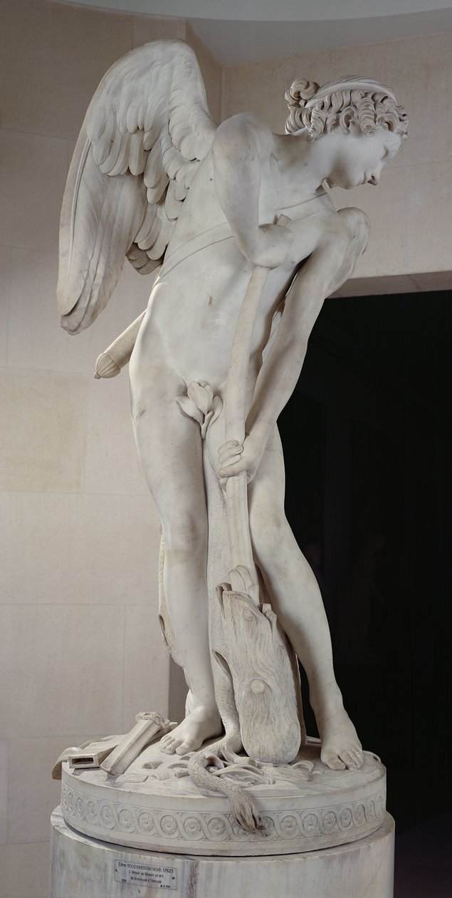 Amor som skjærer ut buen fra Hercules-klubben av Edmé Bouchardon