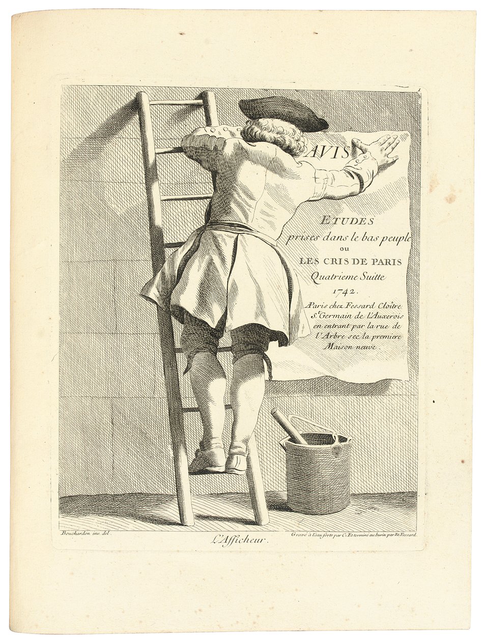 Plakaten, ca 1737-1746 av Edmé Bouchardon