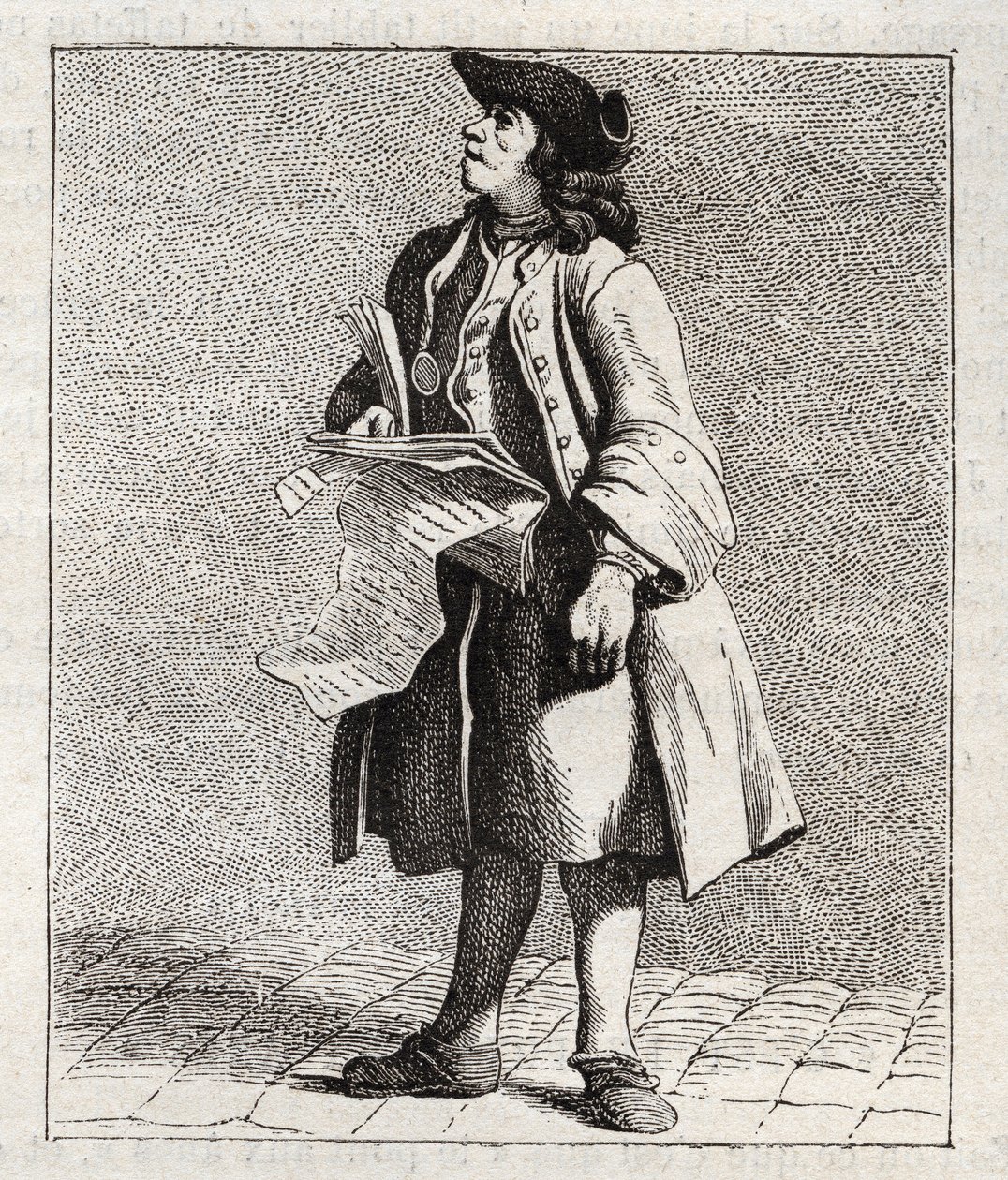 Tallvinnernes roper (Loto) - Petity metier de Paris (Studier tatt i det nedre folket, eller Cris of Paris) - gravering av Edme Bouchardon (1698-1762) av Edmé Bouchardon