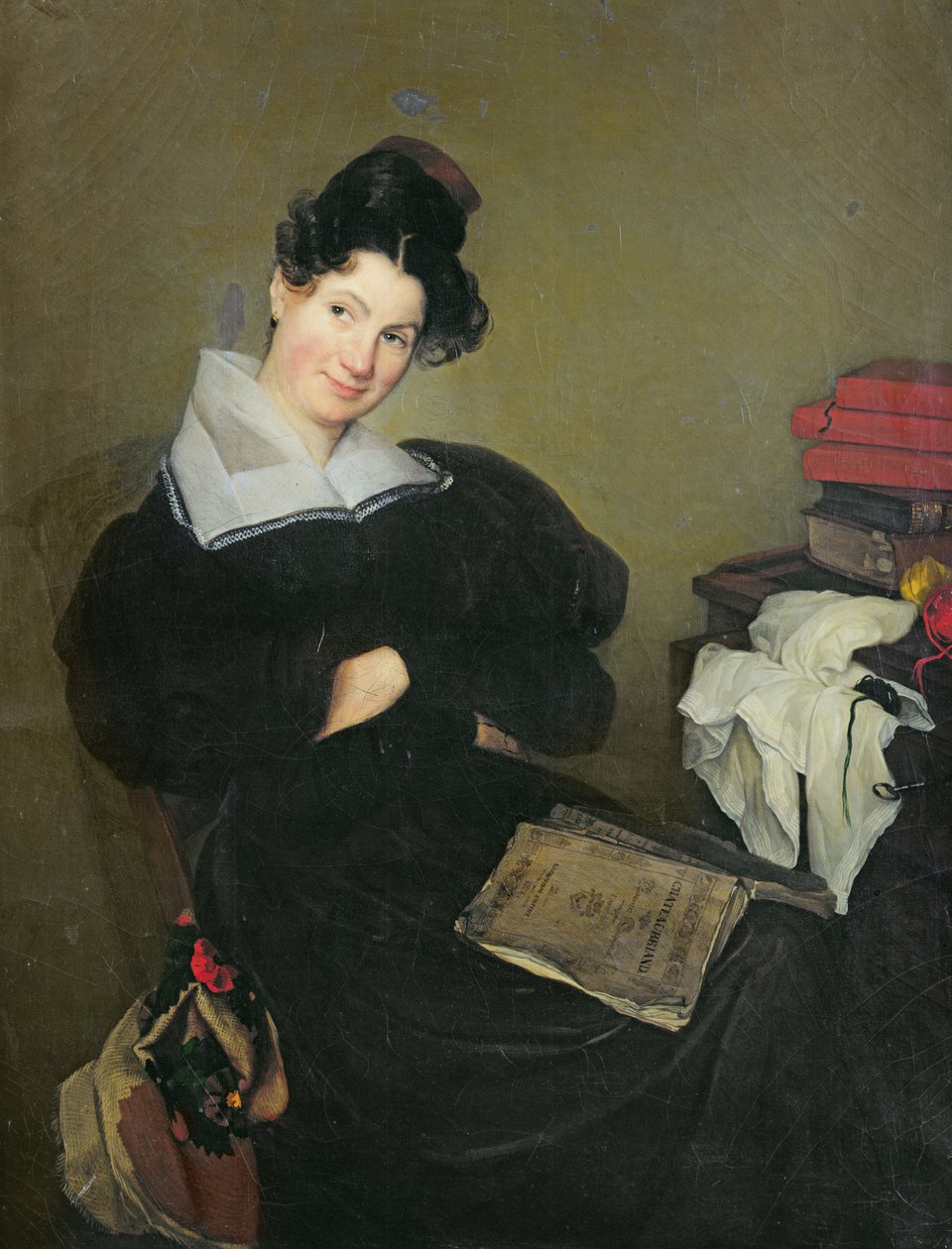 Portrett av Madame Bail, ca. 1830 av Edme Jean Pigal