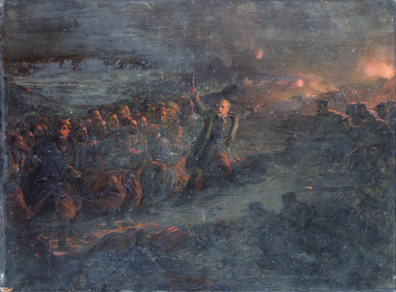 Angrep på Selinghinsk-redutten av general Monet, 24. februar av Edme Adolphe Fontaine