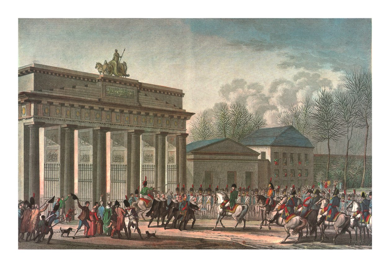 Franskmennenes inntog i Berlin, 27. oktober 1806, c1850 av Edme Bovinet