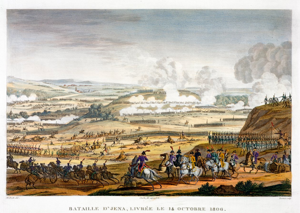 Slaget ved Jena, Tyskland, 14. oktober 1806 av Edme Bovinet