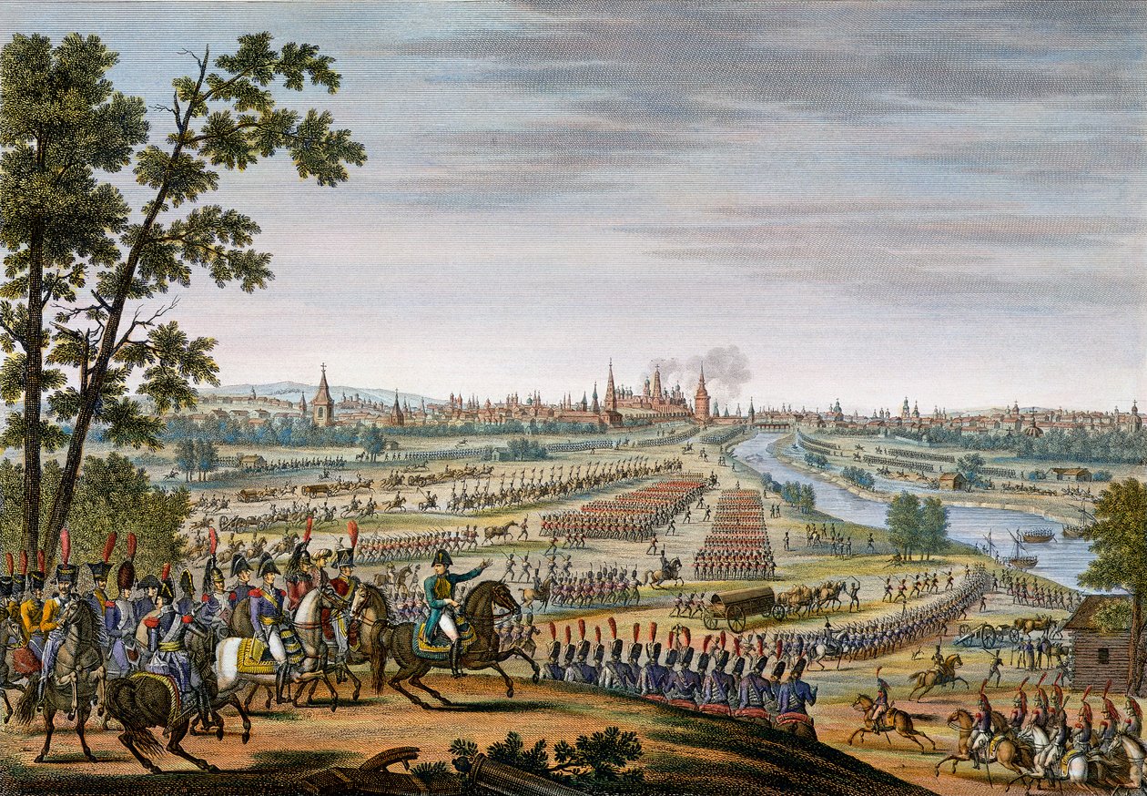 Franskmennenes inntog i Moskva, 14. september 1812 av Edme Bovinet
