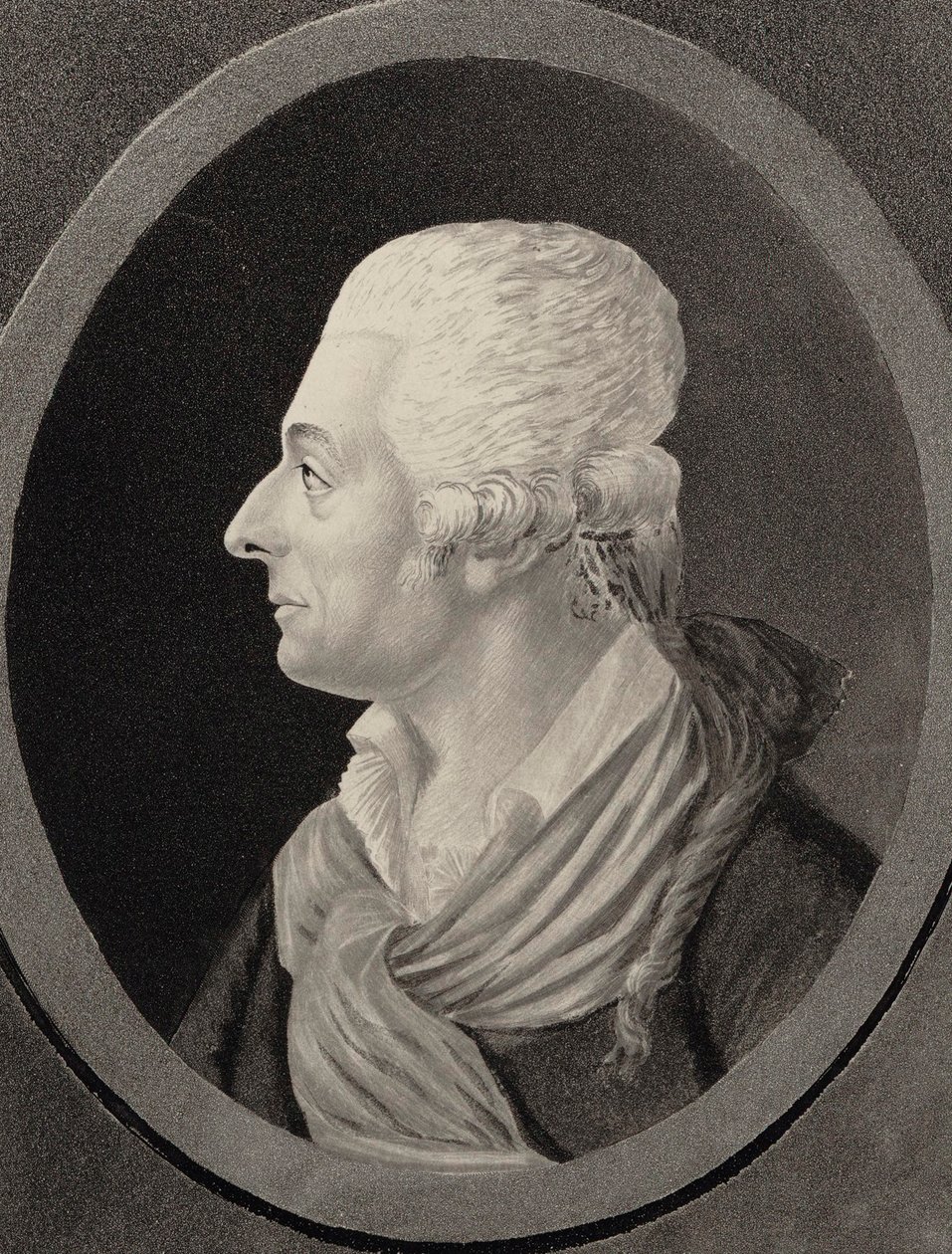 Portrett av komponisten Antonio Sacchini 1730-1786, 1810. av Edme Quenedey