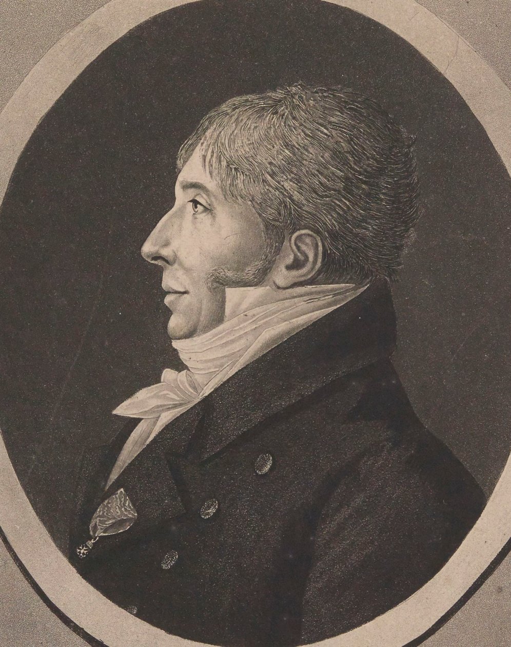 Portrett av komponisten Jean-François Le Sueur 1760-1837, 1818. av Edme Quenedey