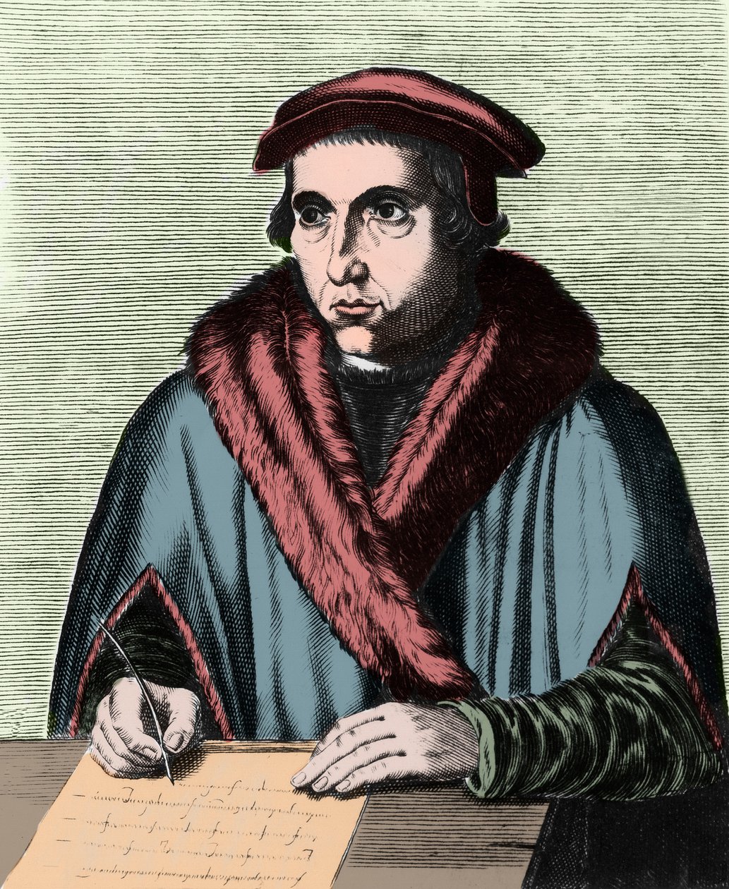 Portrett av Juan Luis Vives, spansk humanist og filosof (1492-1540). av Edme de Boulonois