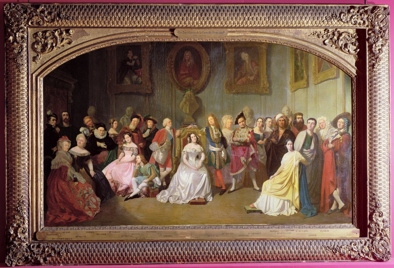 Medlemmer av Comedie-Francaise i 1840 av Edmond A.F. Geffroy