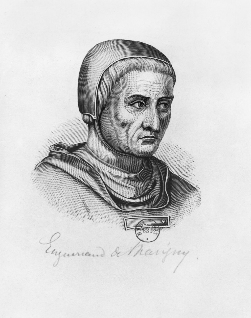 Portrett av Enguerrand de Marigny (svart-hvitt-bilde) av Edmond Boulenaz