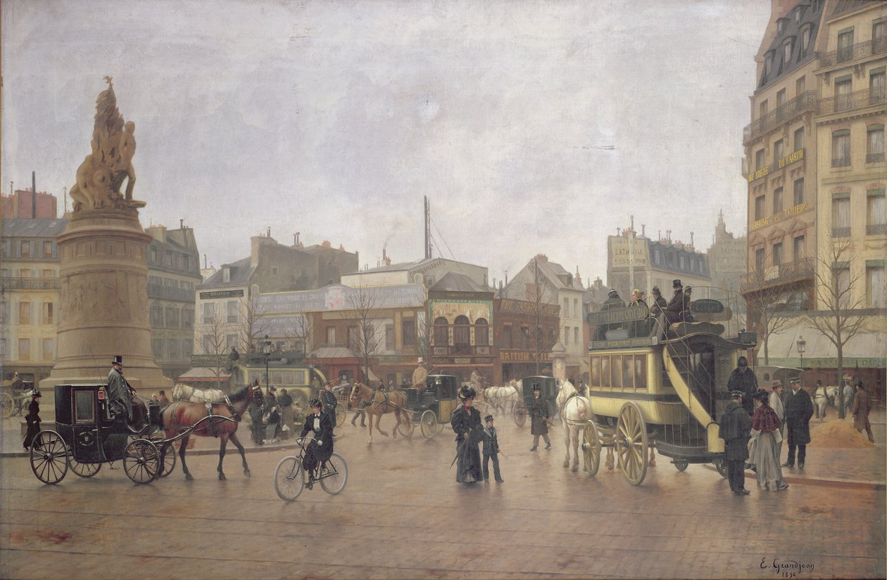 La Place Clichy, Paris, 1896 (se også 485191) av Edmond Georges Grandjean