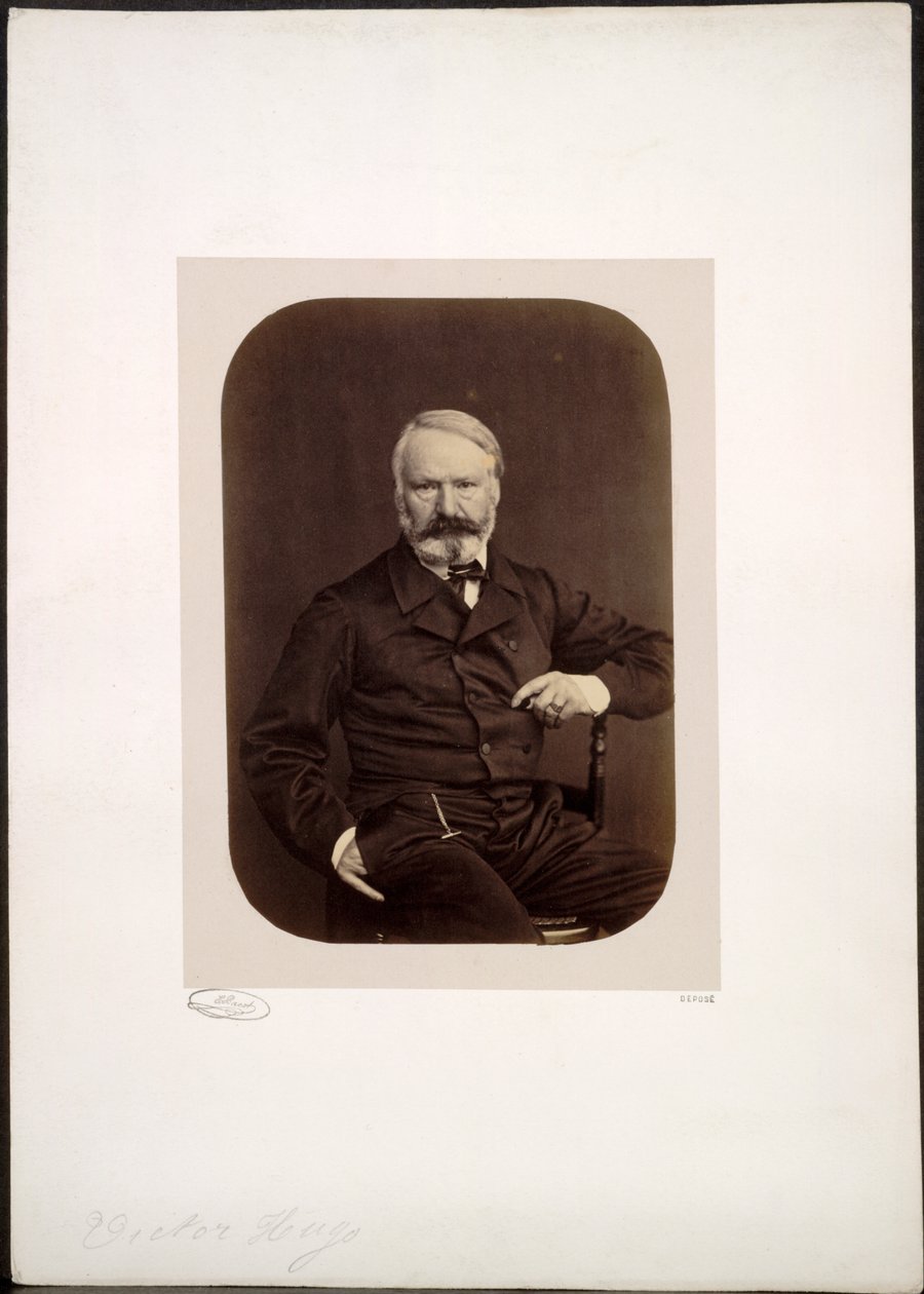 Portrett av Victor Hugo på Guernsey av Edmond Bacot