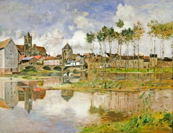 Moret-sur-Loing (olje på lerret) av Edmond Charles Yon