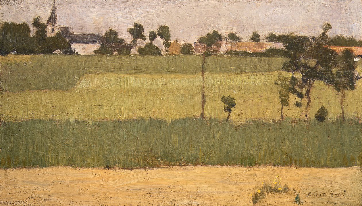 Utkanten av en landsby, ca. 1880. av Edmond François Aman Jean